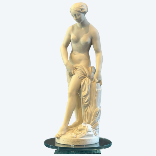 D'Après Etienne Maurice Falconet, Sculpture En Marbre La Baigneuse  (1716 - 1791)