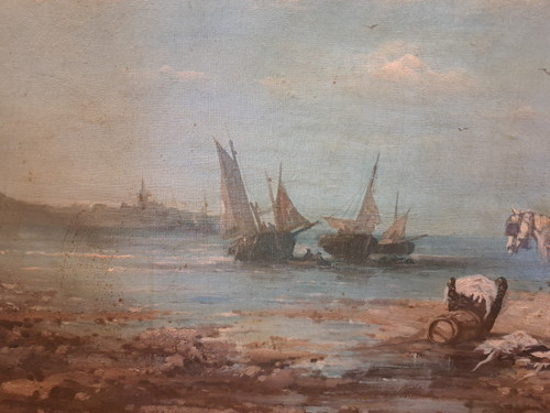 Grande Marine, Mare Della Normandia, Olio Su Tela, XIX Secolo