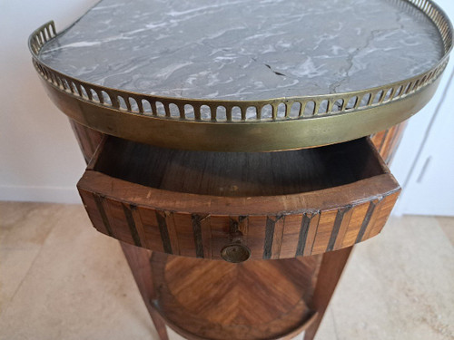 Table De Salon , Marqueterie, Louis XVI/directoire , Marbre , XVIIIième Siècle.