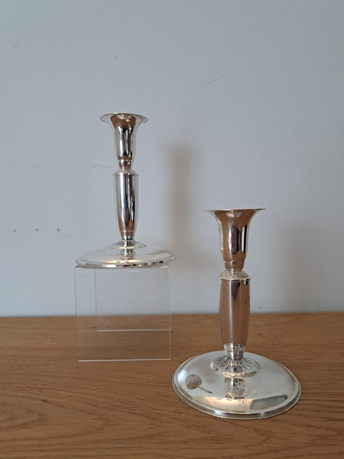 Finland , Pair Of Candlesticks , Sterling Silver , XX°.