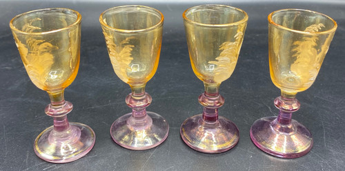 2 PAIRS OF LIQUEUR GLASSES