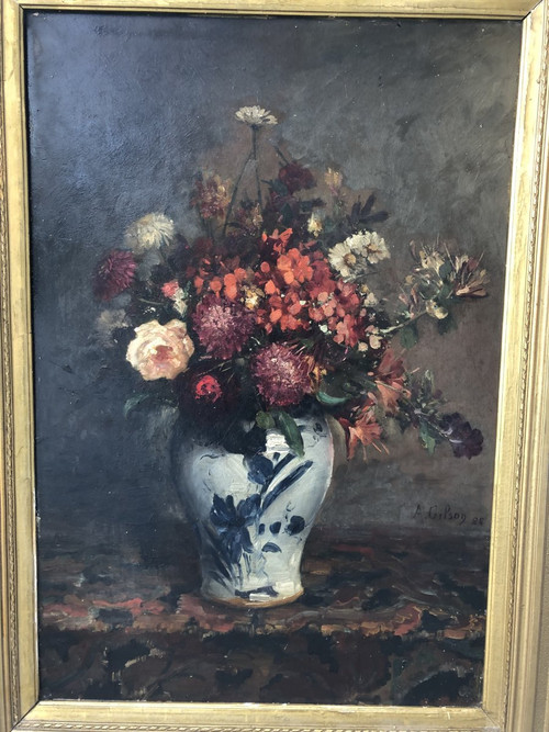 A . Gilson - Still Life with a Bouquet of Flowers