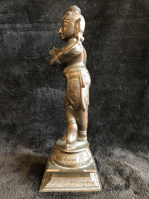 Old Statuette Of Shiva In Bronze 19th Century