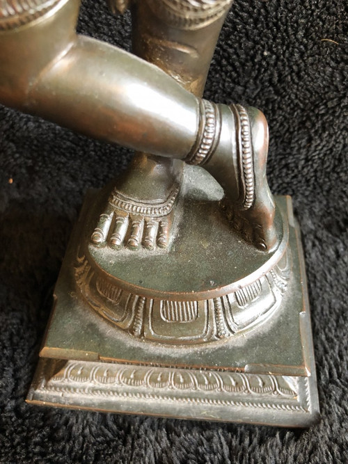 Old Statuette Of Shiva In Bronze 19th Century