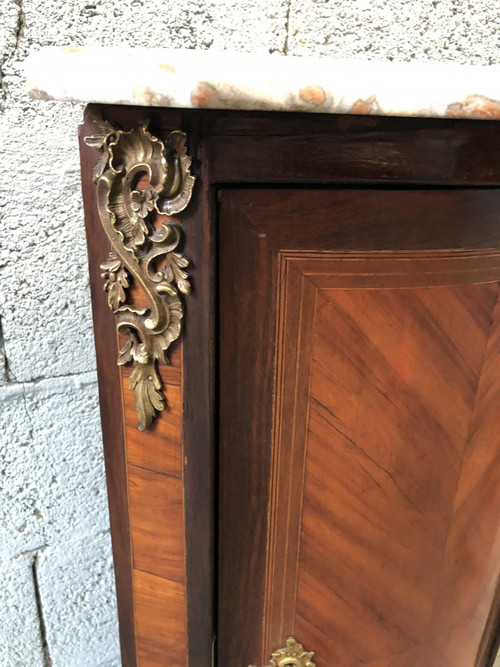 Small Louis XV corner cabinet, 18th century