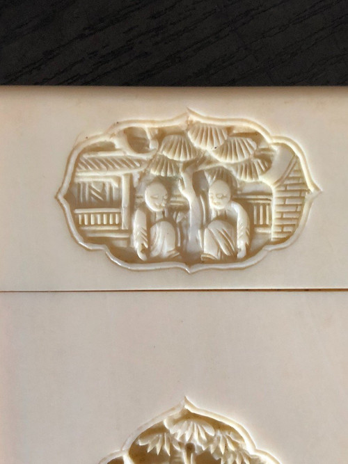 19th C Ivory Card Case - China - Canton