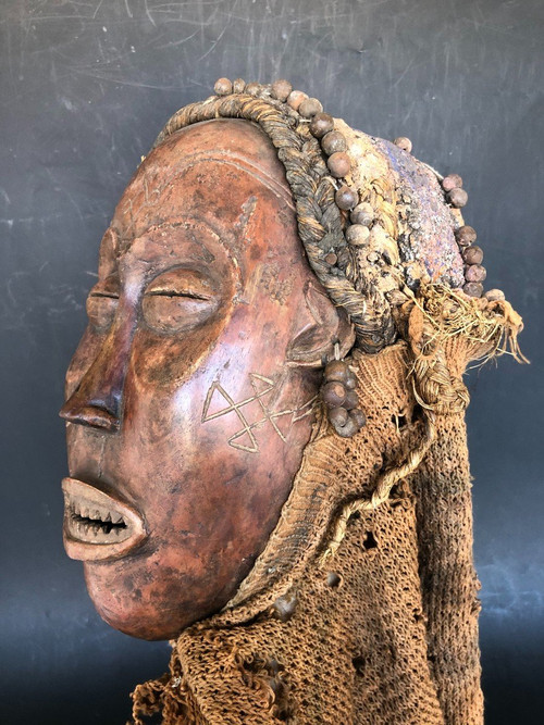 ancien Masque De Dance Tchokwe