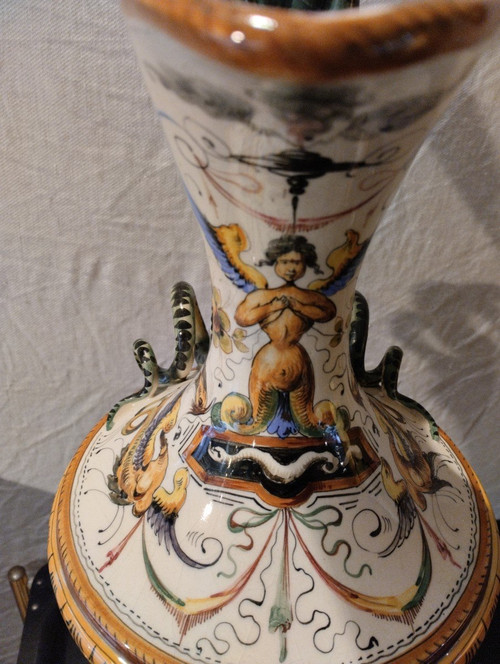 Ewer - Terracotta - Maiolica - V. 1880.