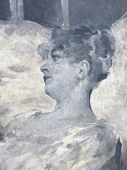 Peinture - Huile Sur Toile école Russe Vers 1900