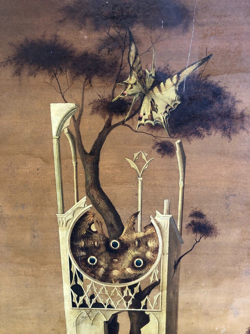 Pair Of Surrealist Paintings Around 1960