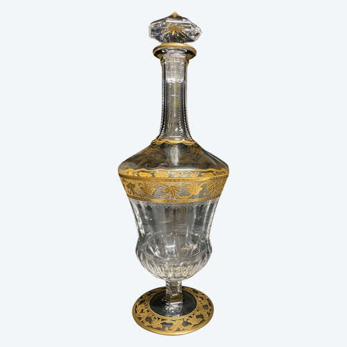 Saint Louis - Modèle Callot Cristal Doré Carafe à Vin Thistle