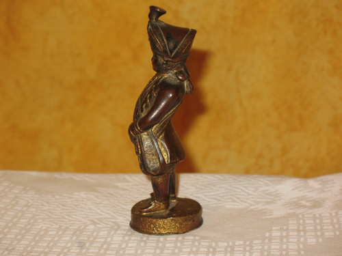 Military bronze sculpture small display item 20th century period