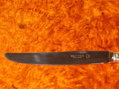 18 large Félix Frères silver-plated knives in Toulouse, Art Deco style