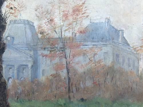 Tableau - Peinture Sur Panneau Vue Du Château De Fontainebleau