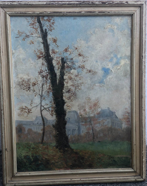 Tableau - Peinture Sur Panneau Vue Du Château De Fontainebleau