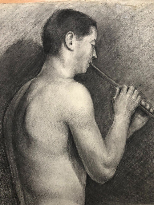 Old Academic Drawing Around 1900 By Chauvet Gaston - Pencil No. 6