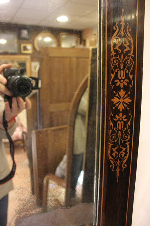 "Charles X Rosewood And Marquetry Mirror 72 X 86 Cm"