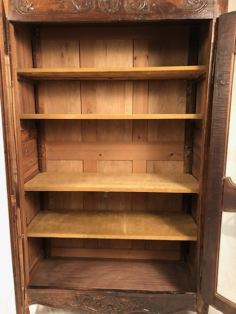 Louis XV-style Provencal armoire converted into a display case, 19th century