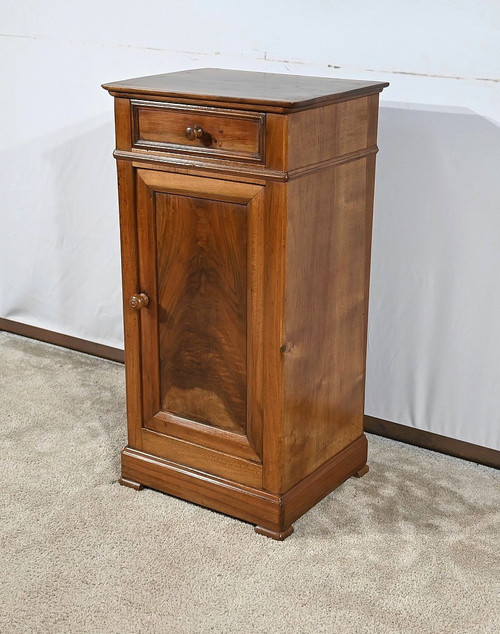 Small walnut bedside cabinet - Late 19th century