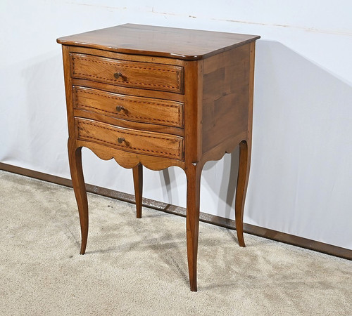 Petite Commode Chiffonnière en Noyer, style Louis XV – fin XIXe