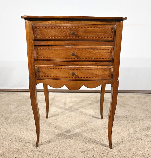 Petite Commode Chiffonnière en Noyer, style Louis XV – fin XIXe