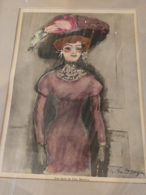 Kees Van Dongen - Eine Dame von Maxim's - Lithografie - v. 1940