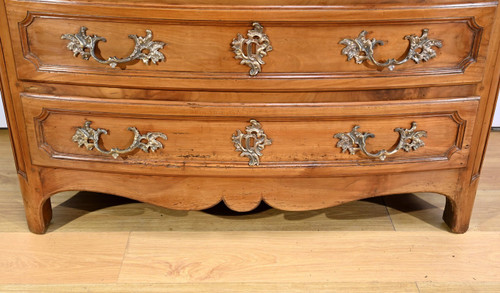 Solid cherrywood chest of drawers, Transition Louis XIV / Regency period - Early 18th century