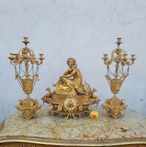 Picard, Muse de la musique, Gilded bronze trim, 19th century