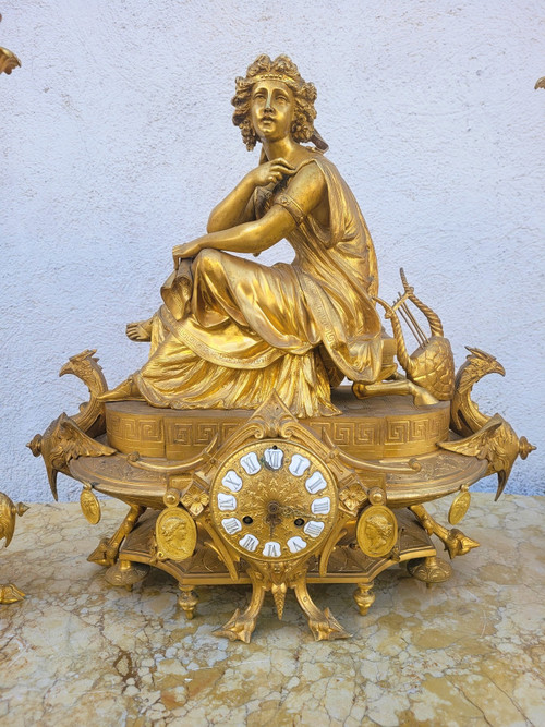 Picard, Muse de la musique, Gilded bronze trim, 19th century