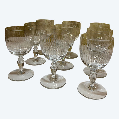 9 verres à eau Baccarat