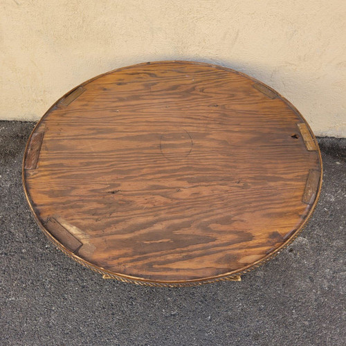 *Special offer *Coffee Table In Wood And Églomisé Glass, Art Deco, 20th Century