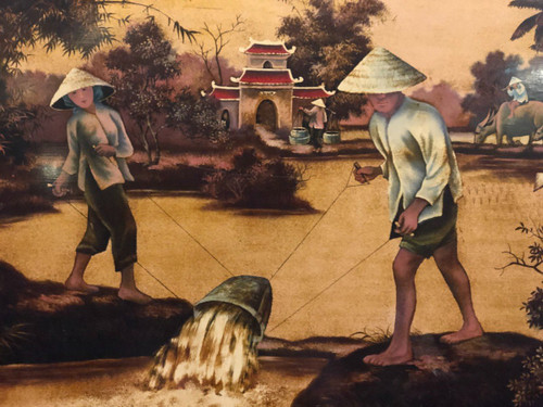 Lacquer Panel From Vietnam Around 1950