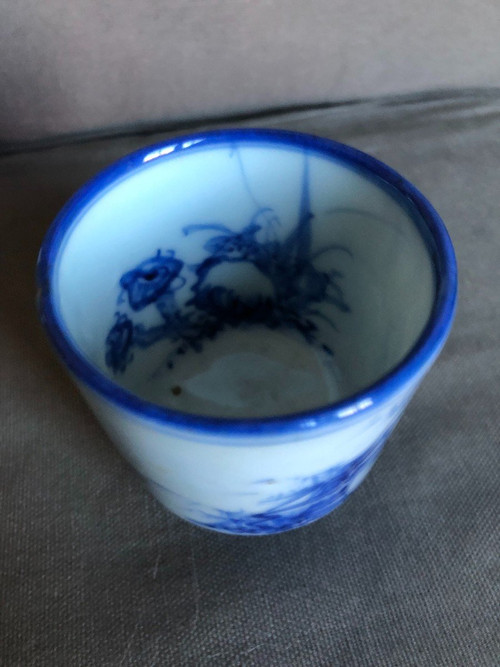 Brush Pot - Calligrafia - Porcellana vietnamita blu e bianca, XIX secolo