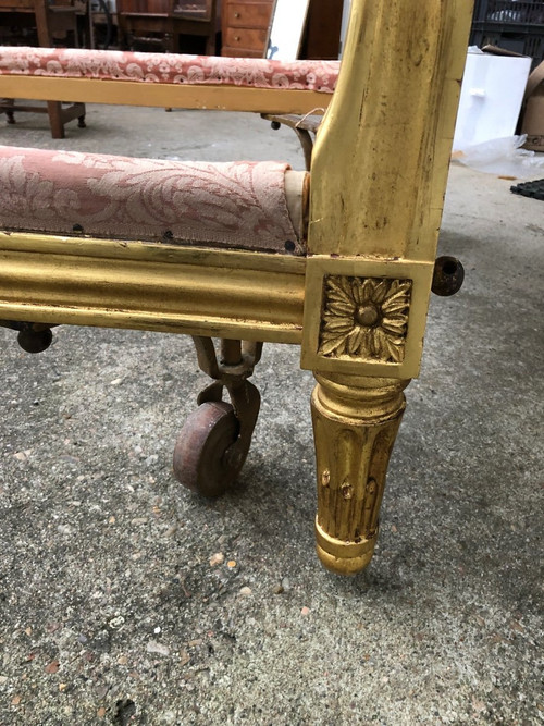 Louis XVI Period Bed In Golden Wood - 18th Century