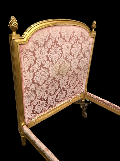 Louis XVI Period Bed In Golden Wood - 18th Century