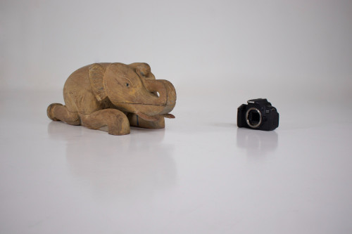 Carved elephant, Burma.