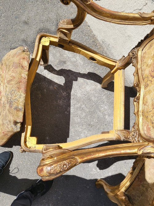 Pair Of Louis XV Armchairs, Venice, Late 19th Early 20th Century