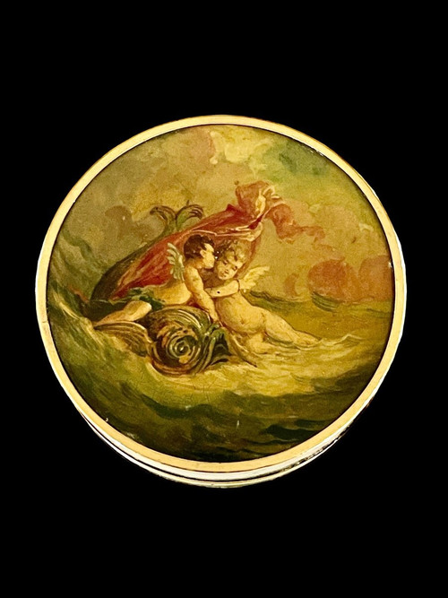 Boite En Vernis Martin à Décor De Venus, époque Louis XVI