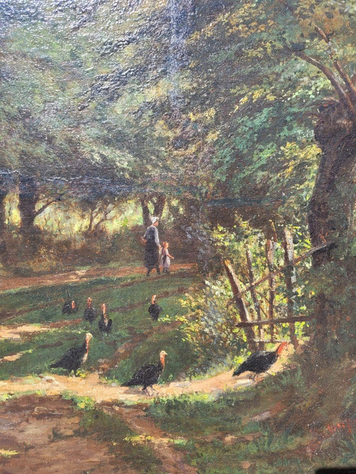 Barbizon School, Undergrowth Landscape, 19th Century