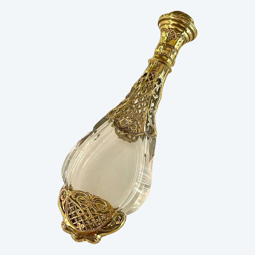 Crystal And Gold Salt Bottle