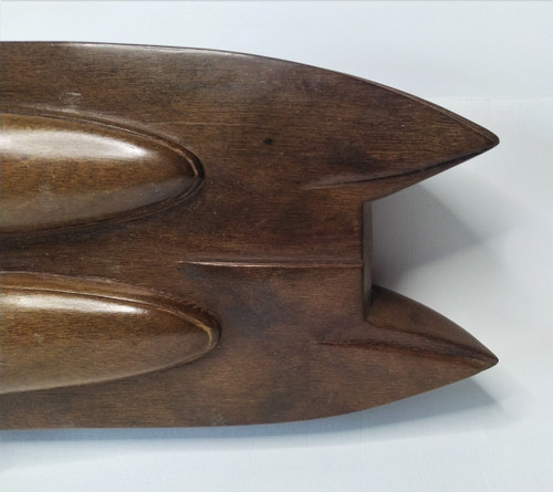 Chris Craft  Boat Carved Ebony Katamaran 20th C