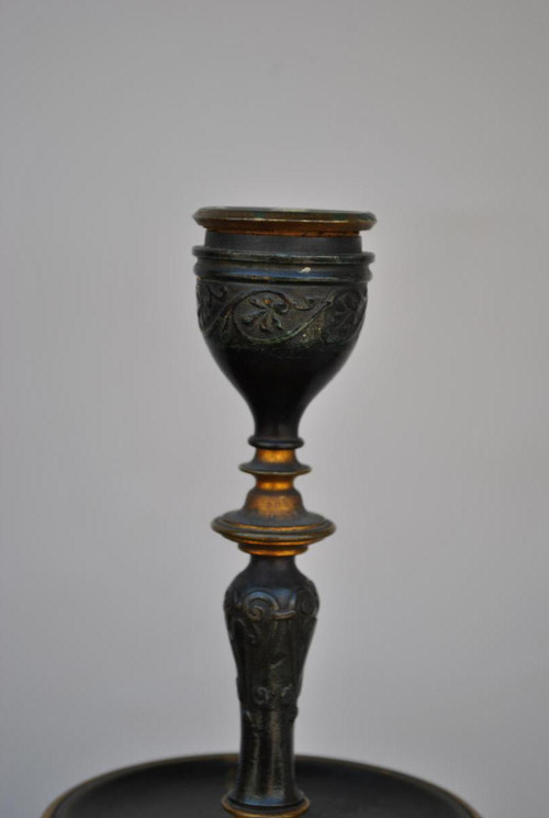 Bronze Cup + Napoleon III candlesticks