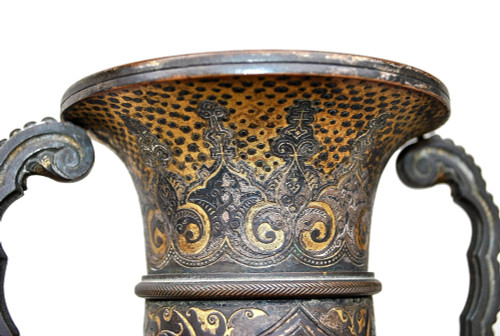 Damascene vase in the Zuloaga taste, France 19th century