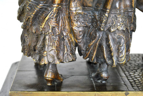 Groupe De Personnages Elégants En Bronze, A Pandiani, XIXème