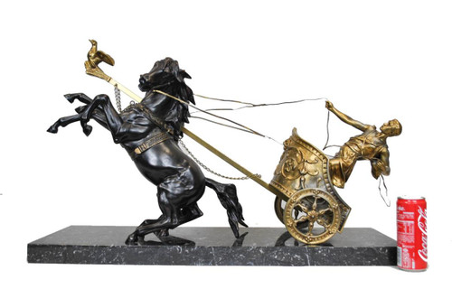 Roman Chariot, Domenech Pfeffer, Late 19th Century Sculpture