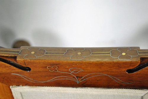 *Offre spéciale*5-room living room, Att. in E Quarti, Wood Inlaid With Brass, Art Nouveau, 20th 