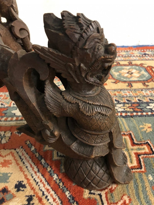 Thai Pedestal Table - Exotic Wood Early 20th Century