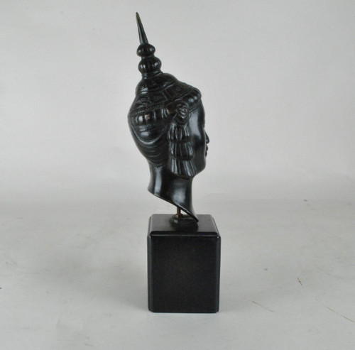 Hanoi School, Head Of A Woman, Bronze 20th Century