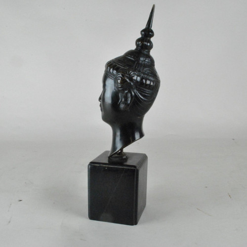 Hanoi School, Head Of A Woman, Bronze 20th Century