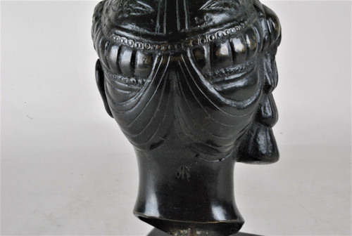 Hanoi School, Head Of A Woman, Bronze 20th Century